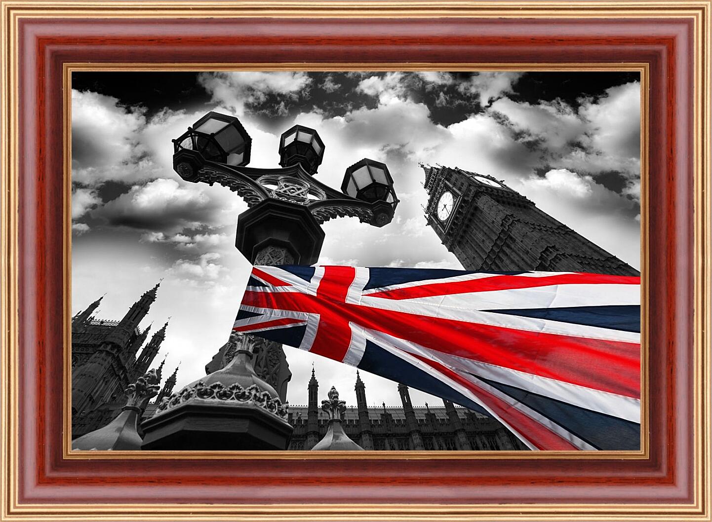 Картина в раме - Биг-Бен ( Big Ben). Лондон. Англия.