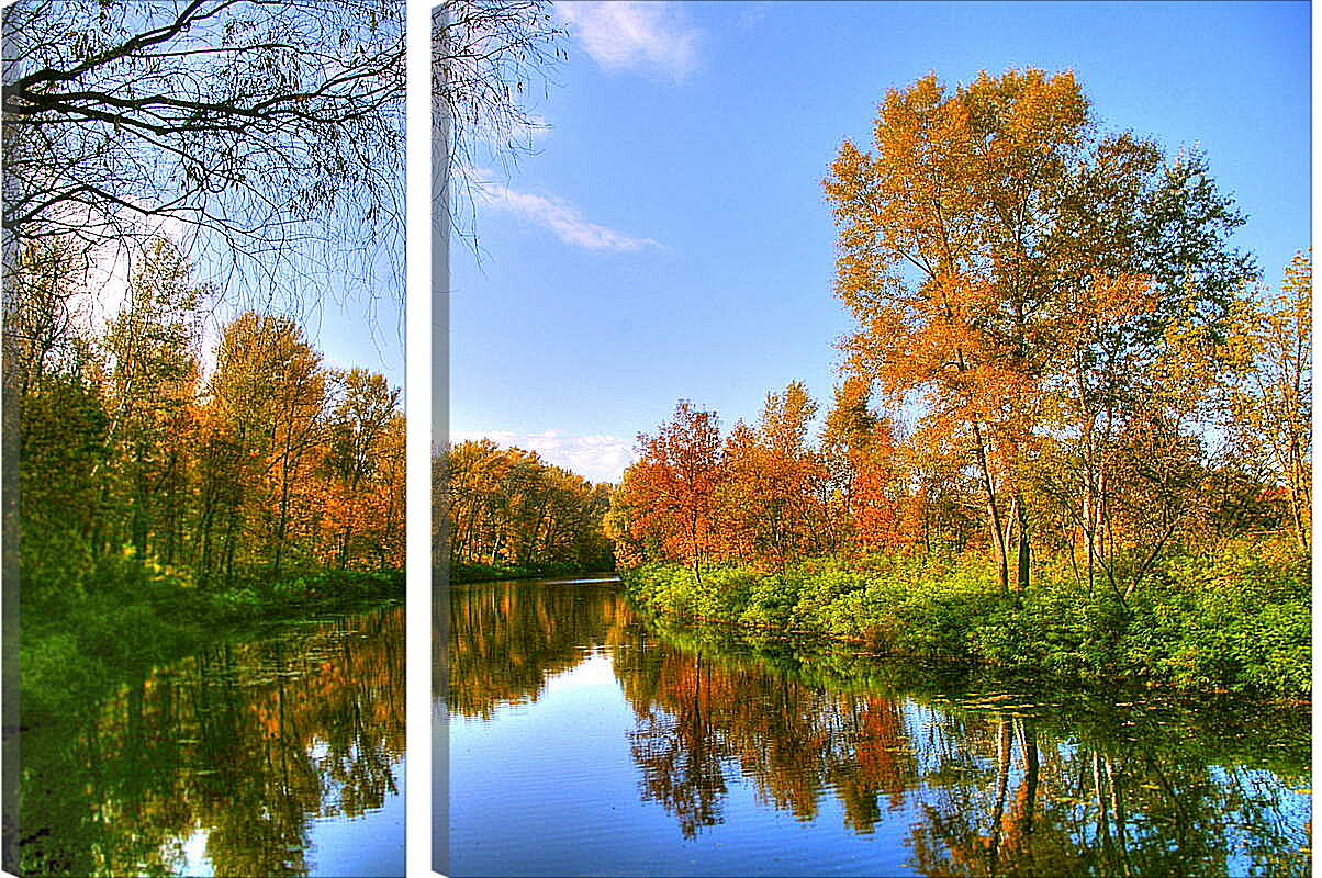 Модульная картина - Осень в лесу
