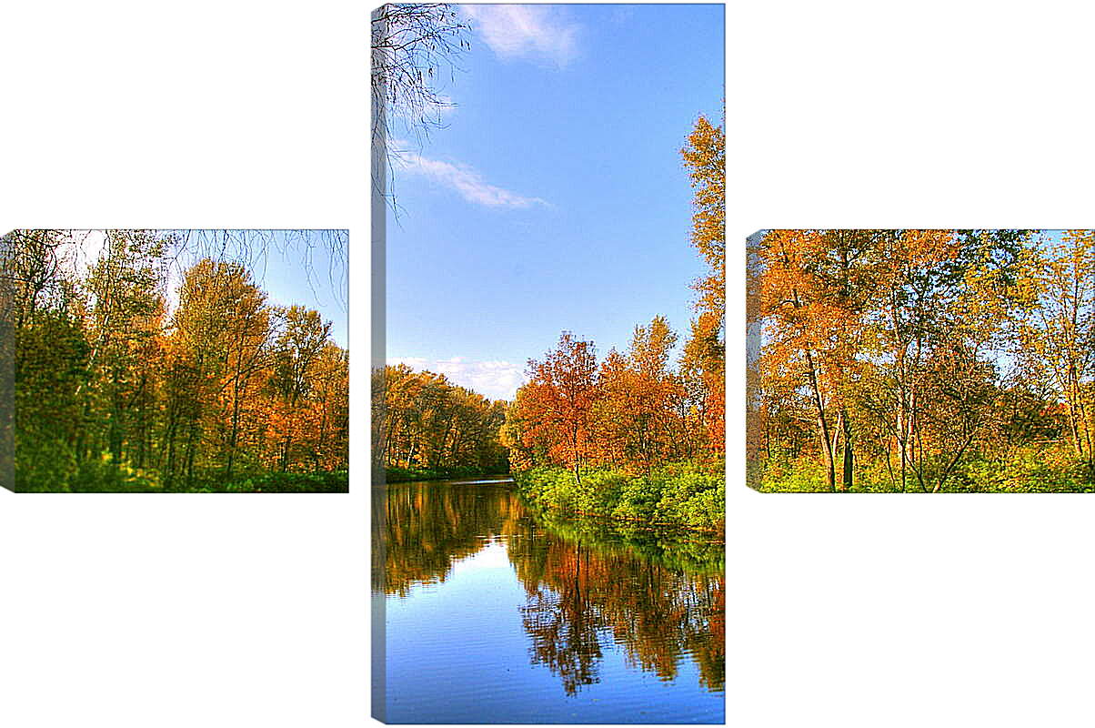 Модульная картина - Осень в лесу
