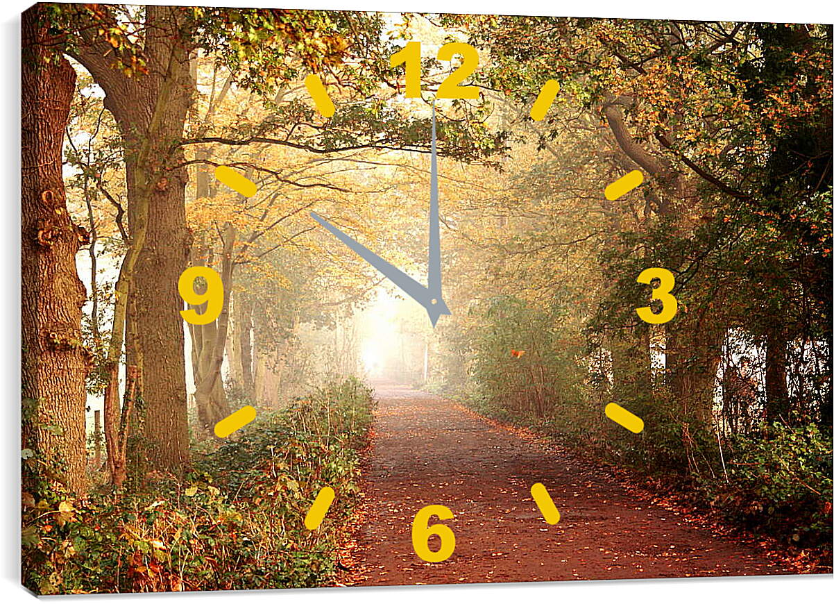 Часы картина - Волшебство осеннего леса
