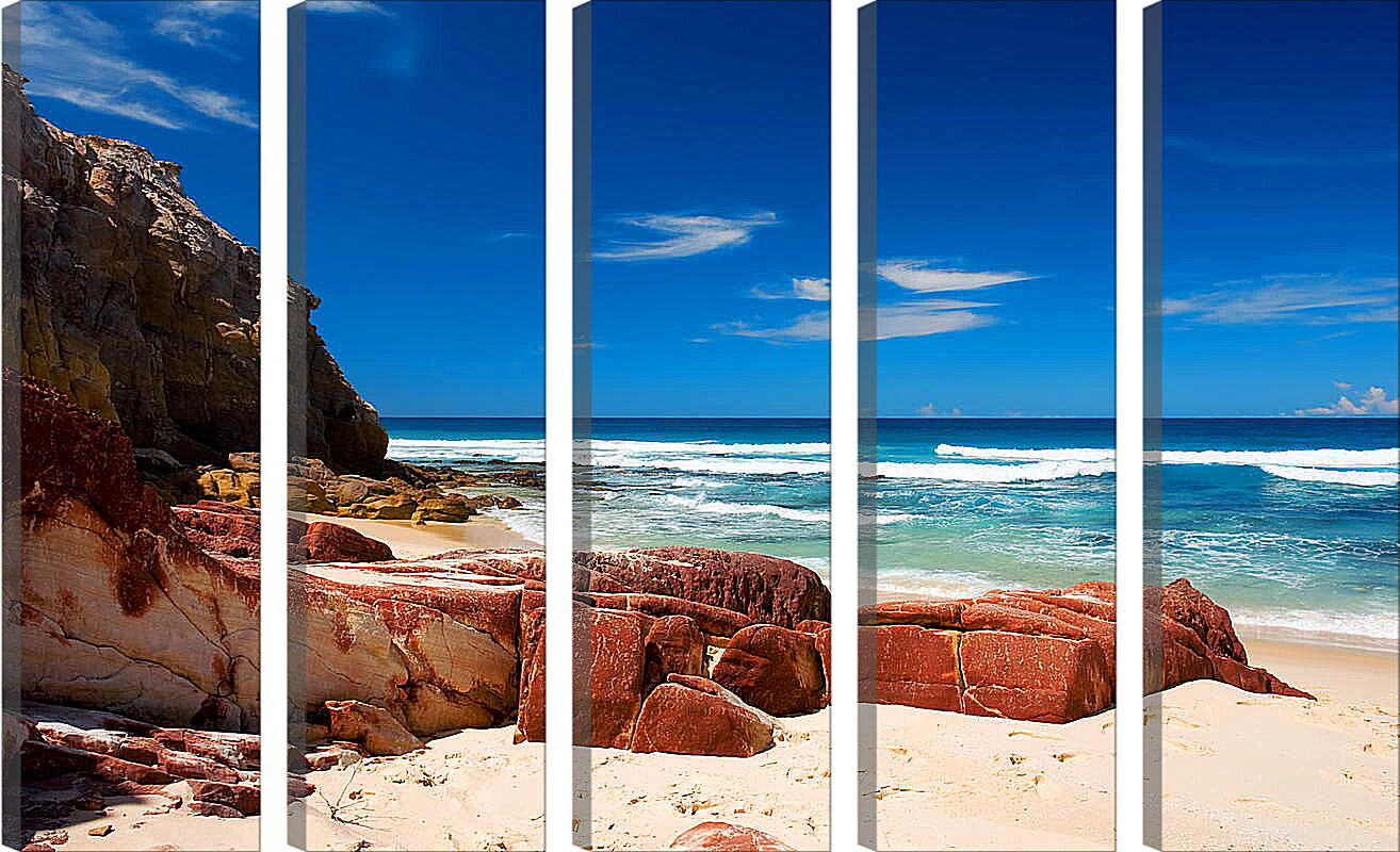 Модульная картина - Пляж море небо
