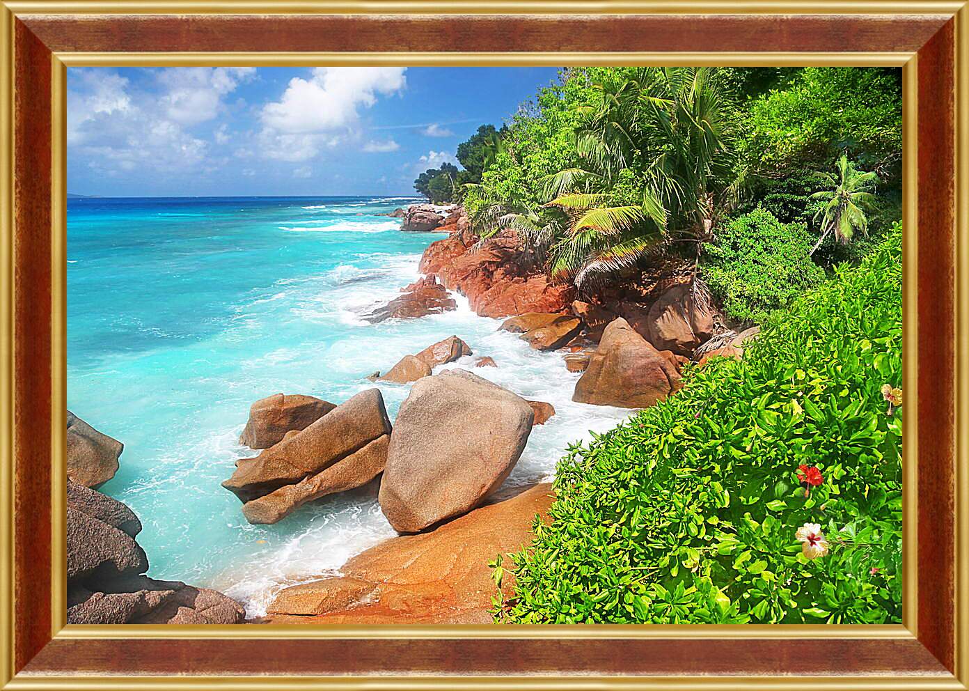 Картина в раме - Тропический остров
