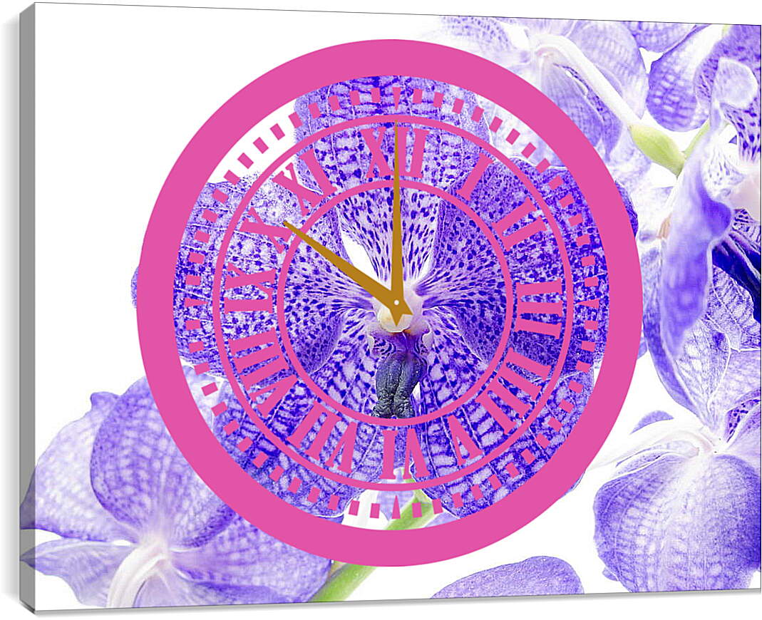 Часы картина - Фиолетовые цветы
