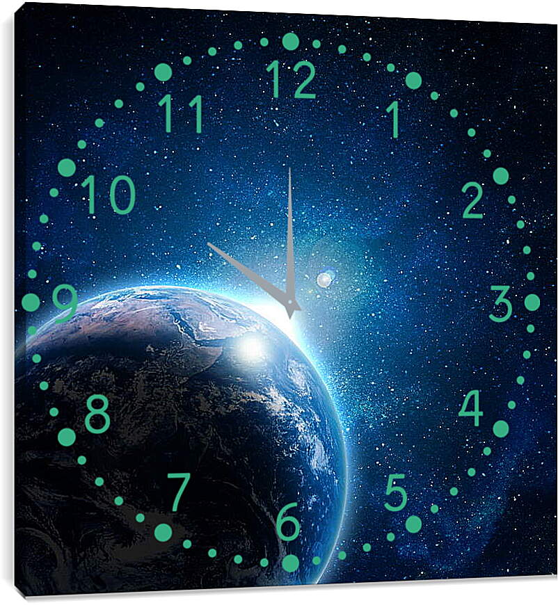 Часы картина - Планета и звезды

