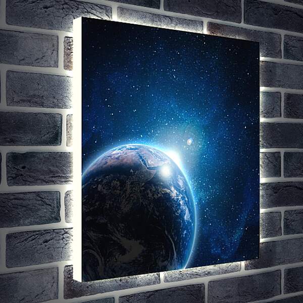 Лайтбокс световая панель - Планета и звезды
