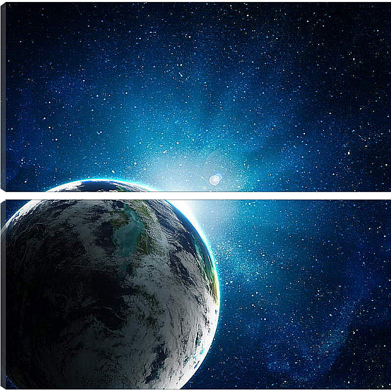 Модульная картина - Земля и звезды
