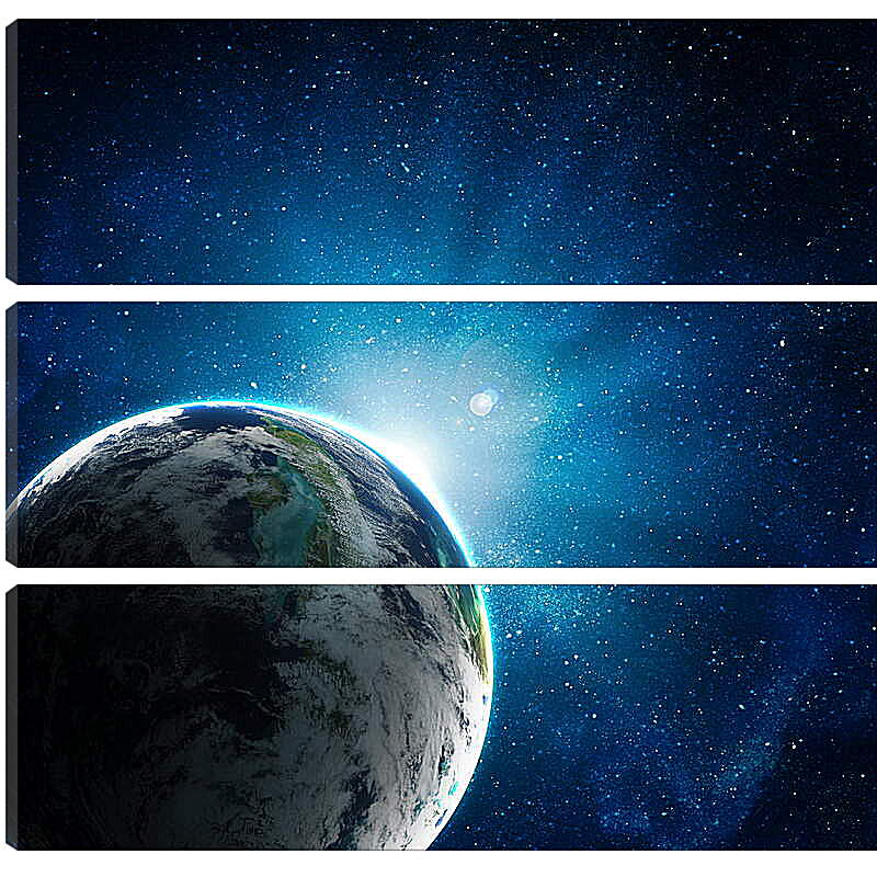 Модульная картина - Земля и звезды
