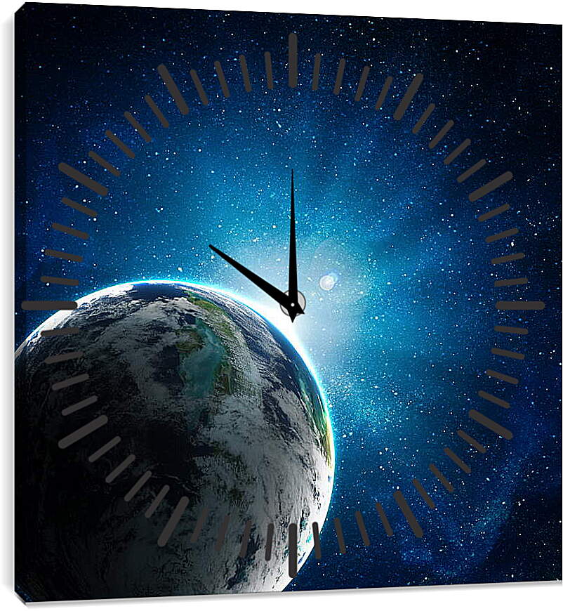 Часы картина - Земля и звезды
