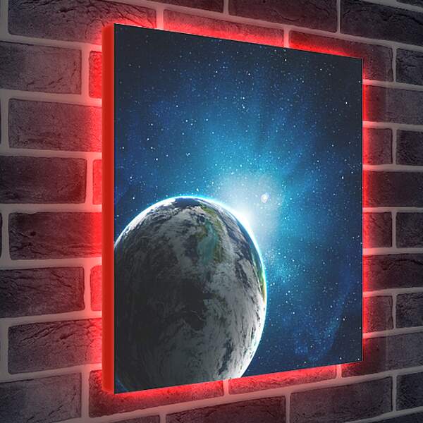 Лайтбокс световая панель - Земля и звезды
