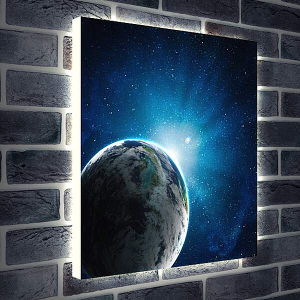 Лайтбокс световая панель - Земля и звезды
