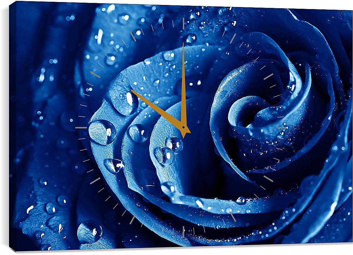 Часы картина - Синяя роза
