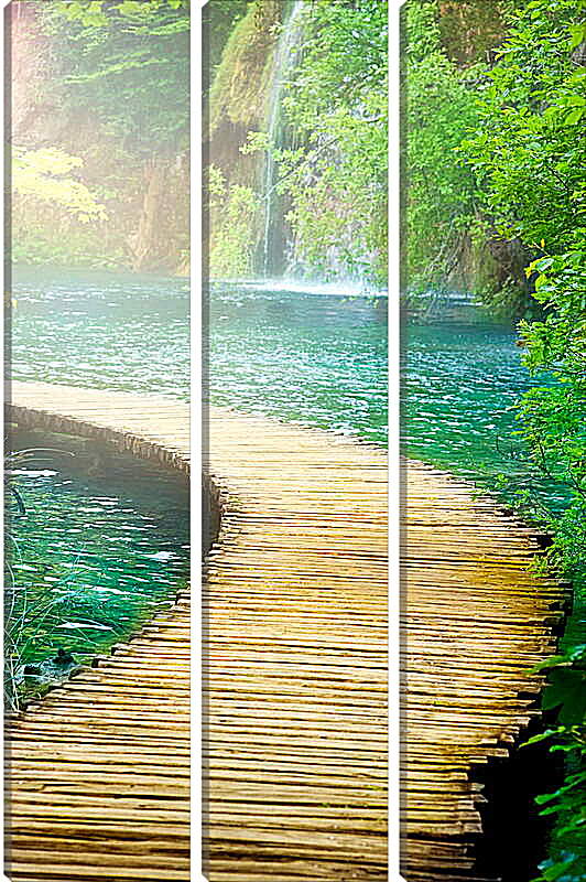 Модульная картина - Мост через реку
