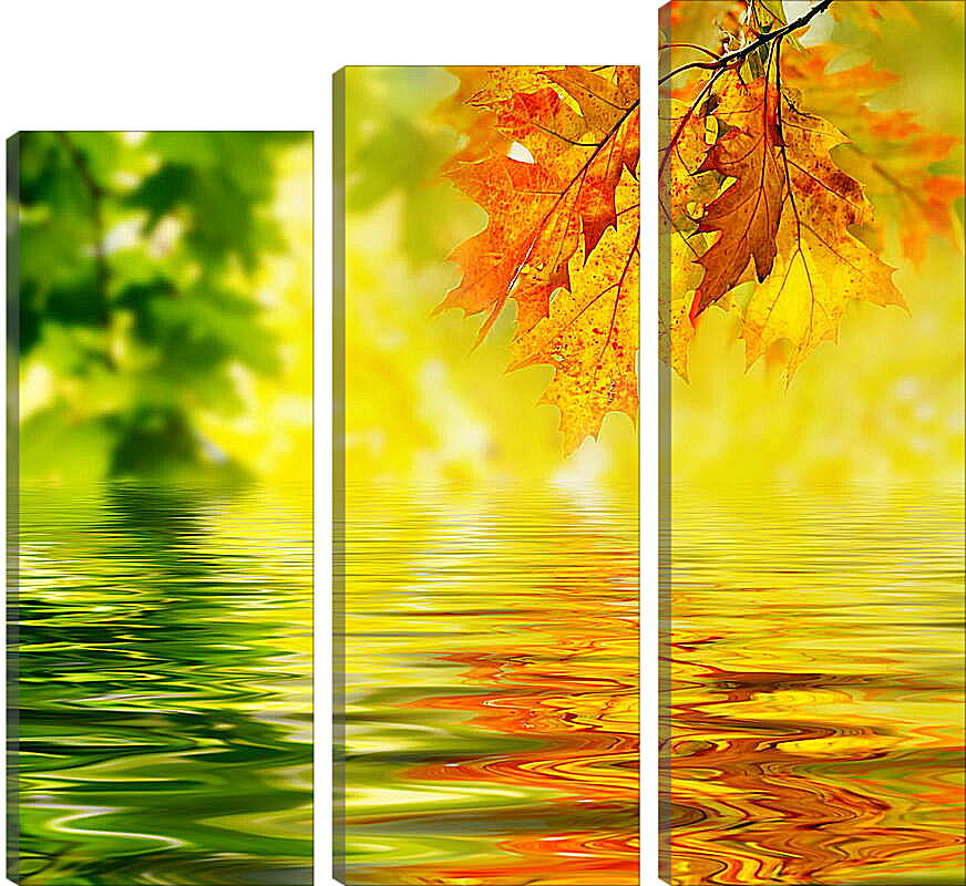Модульная картина - Вода и осень
