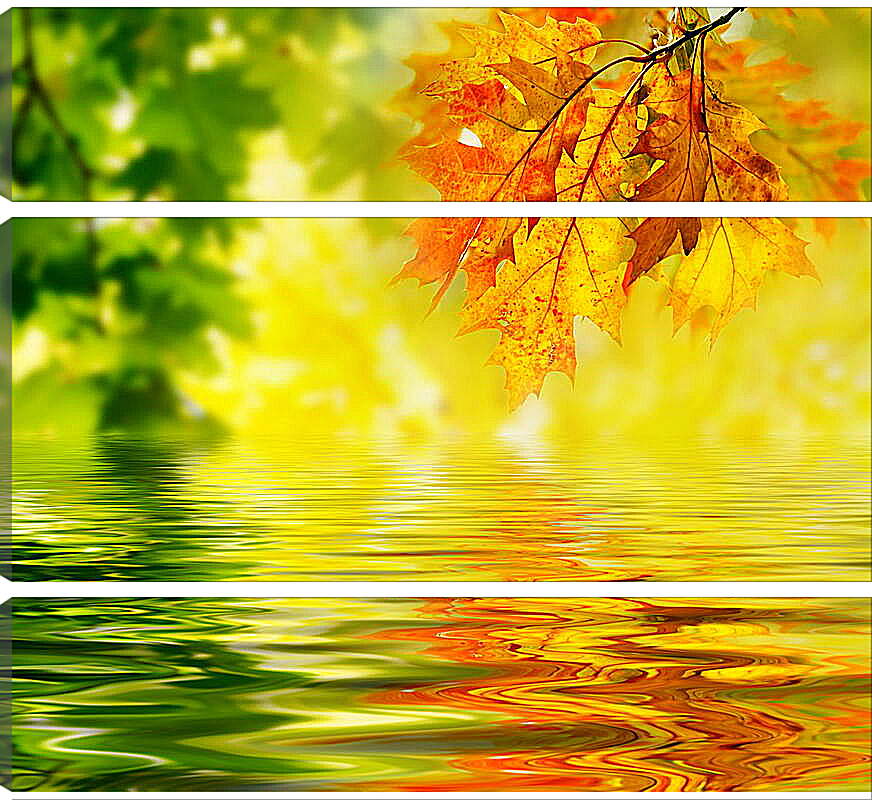 Модульная картина - Вода и осень
