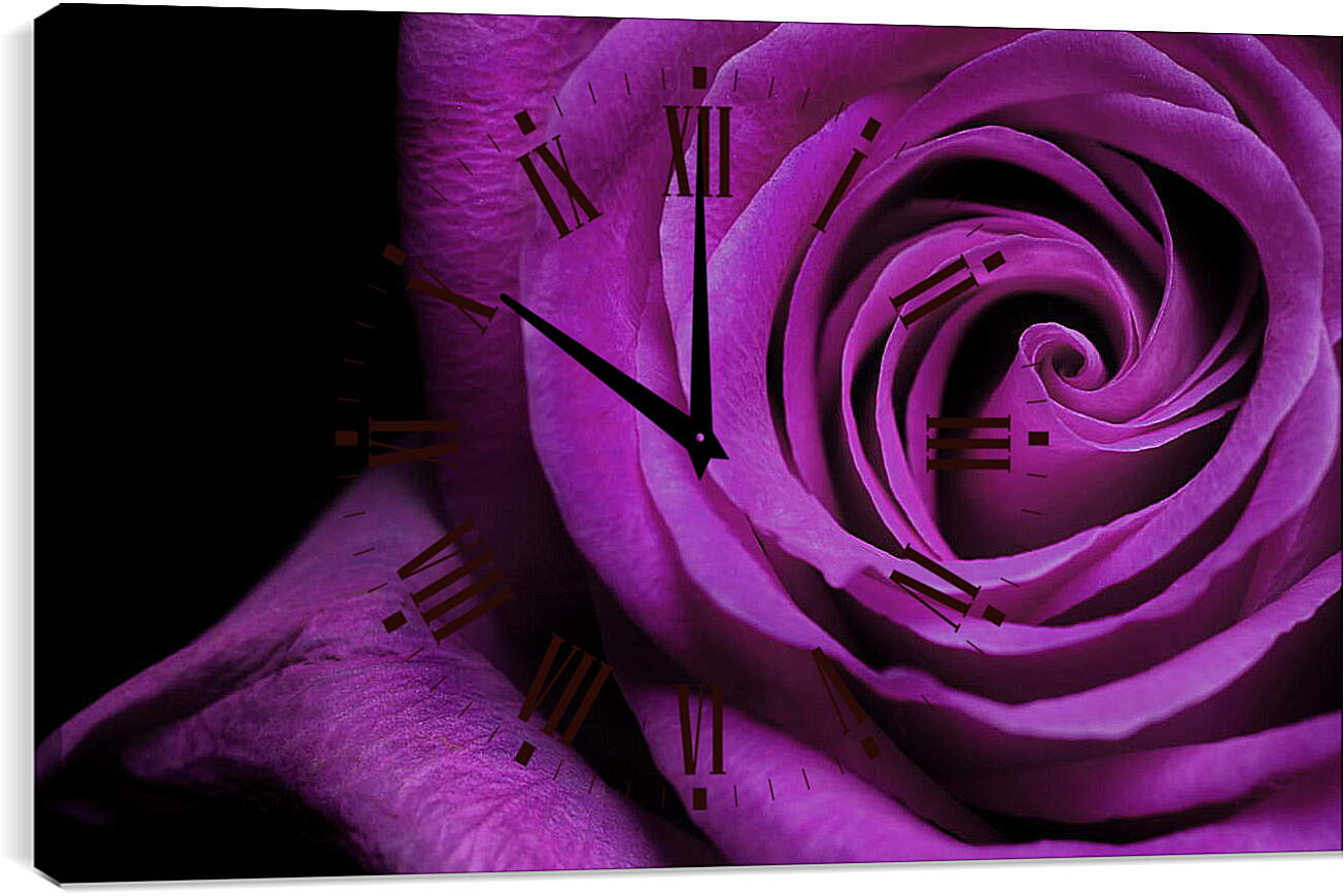 Часы картина - Фиолетовая роза
