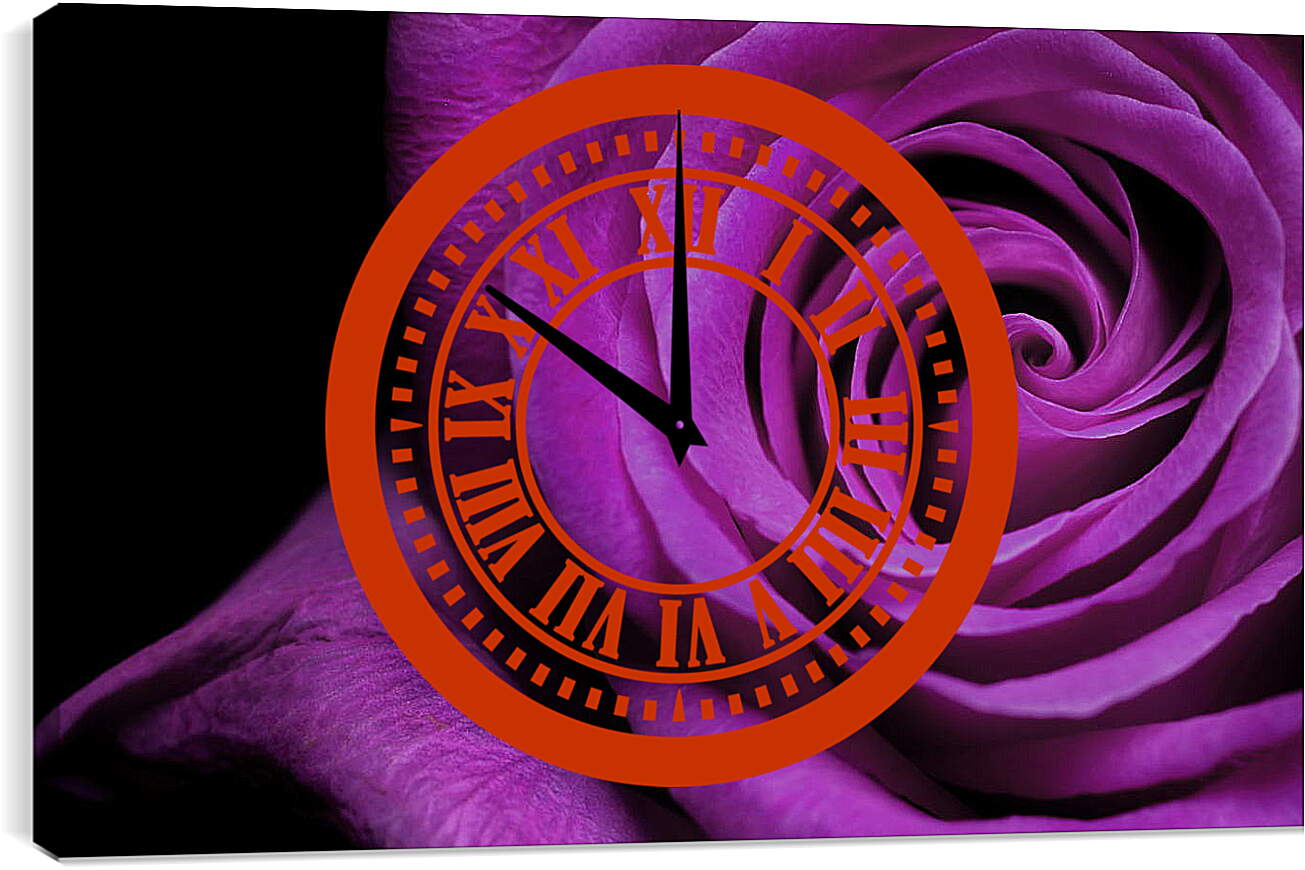 Часы картина - Фиолетовая роза
