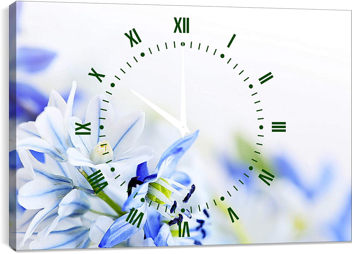 Часы картина - Нежные цветы
