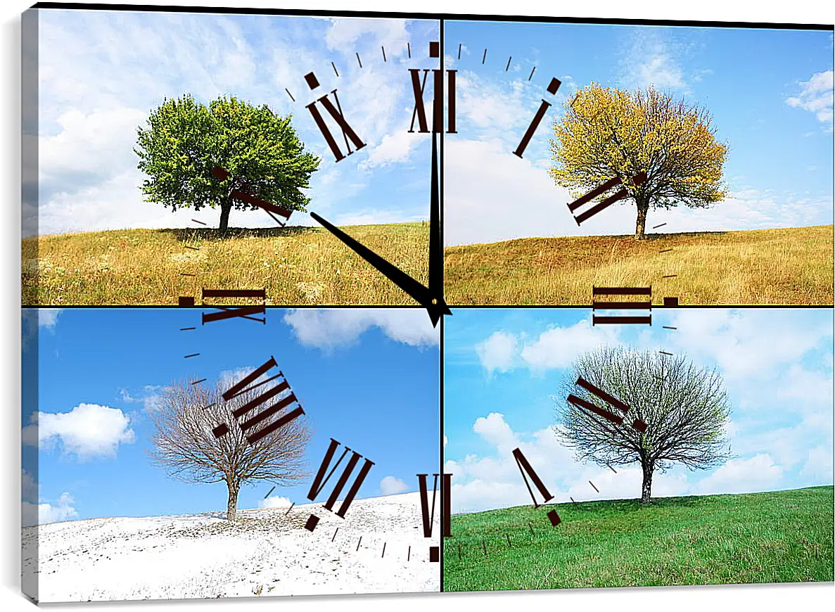 Часы картина - Четыре времени года

