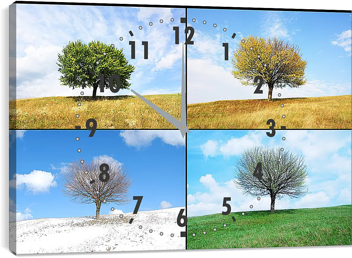 Часы картина - Четыре времени года
