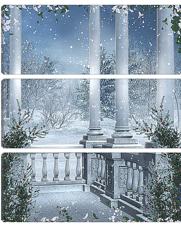 Модульная картина - Волшебная зима
