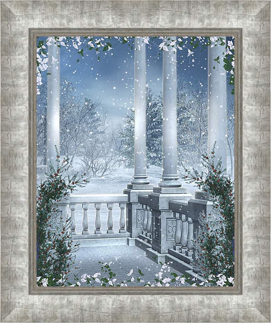 Картина в раме - Волшебная зима
