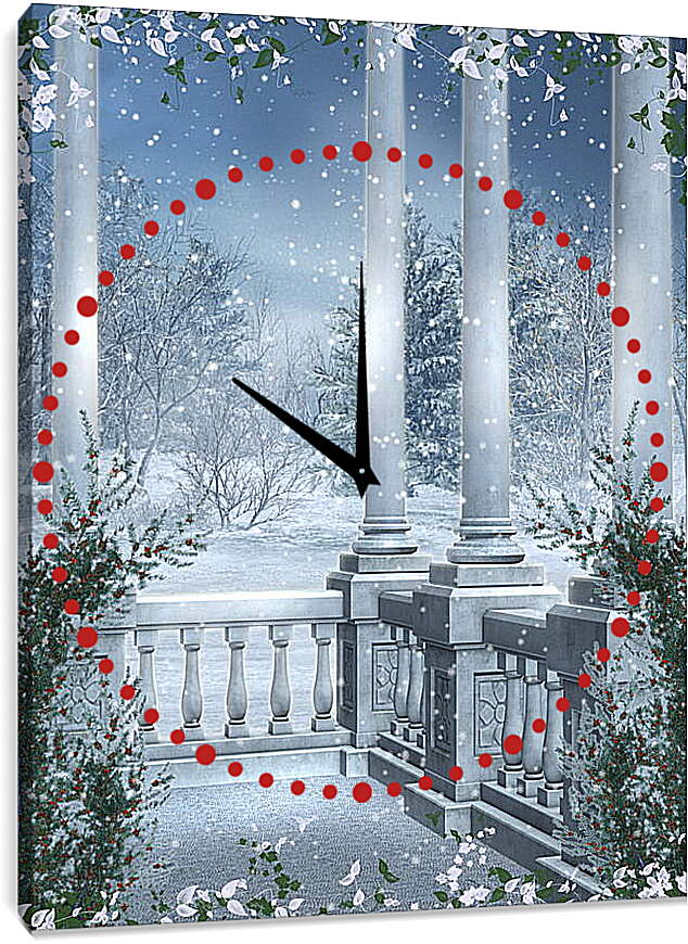 Часы картина - Волшебная зима
