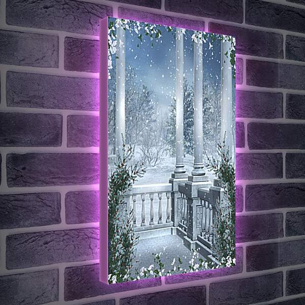 Лайтбокс световая панель - Волшебная зима
