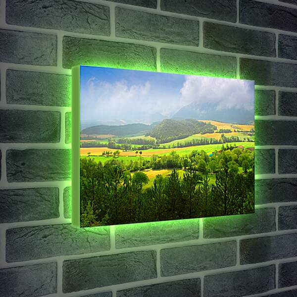 Лайтбокс световая панель - Зеленая долина
