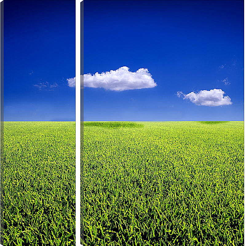 Модульная картина - Облака над полем
