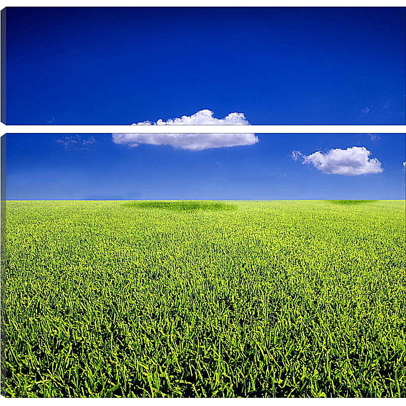 Модульная картина - Облака над полем

