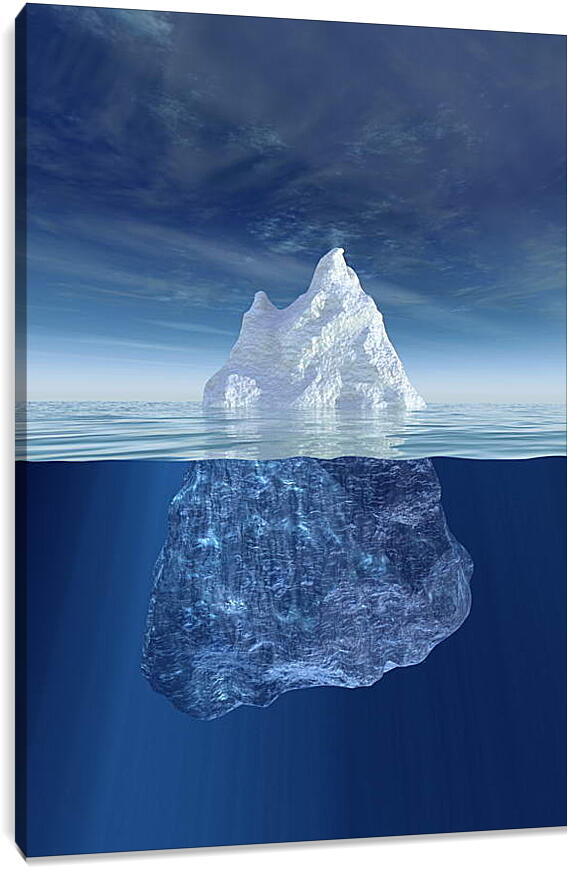 Постер и плакат - Айсберг под водой
