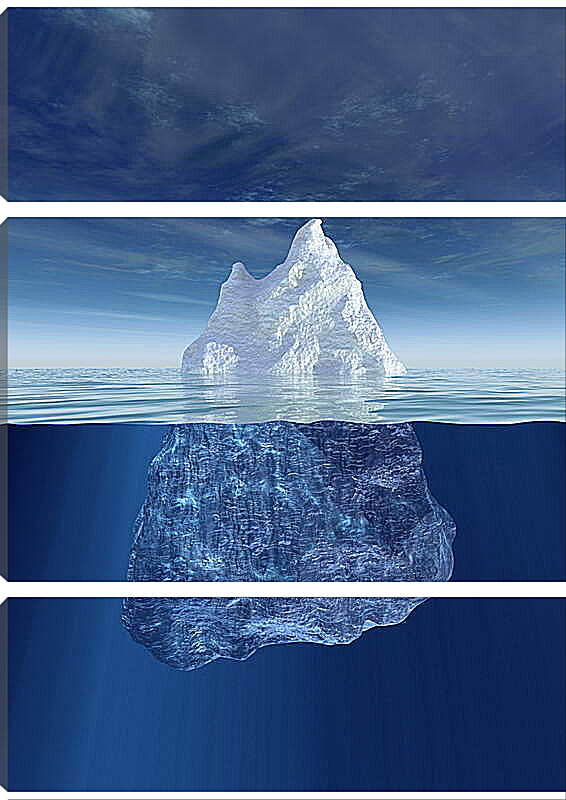 Модульная картина - Айсберг под водой
