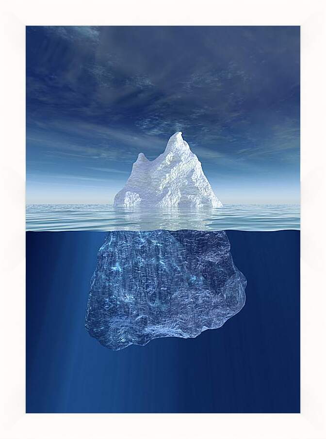 Картина в раме - Айсберг под водой
