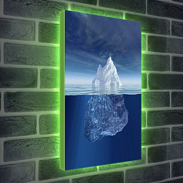 Лайтбокс световая панель - Айсберг под водой
