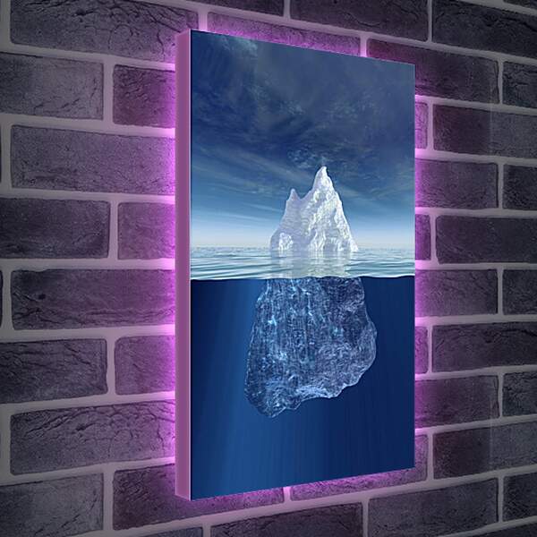 Лайтбокс световая панель - Айсберг под водой

