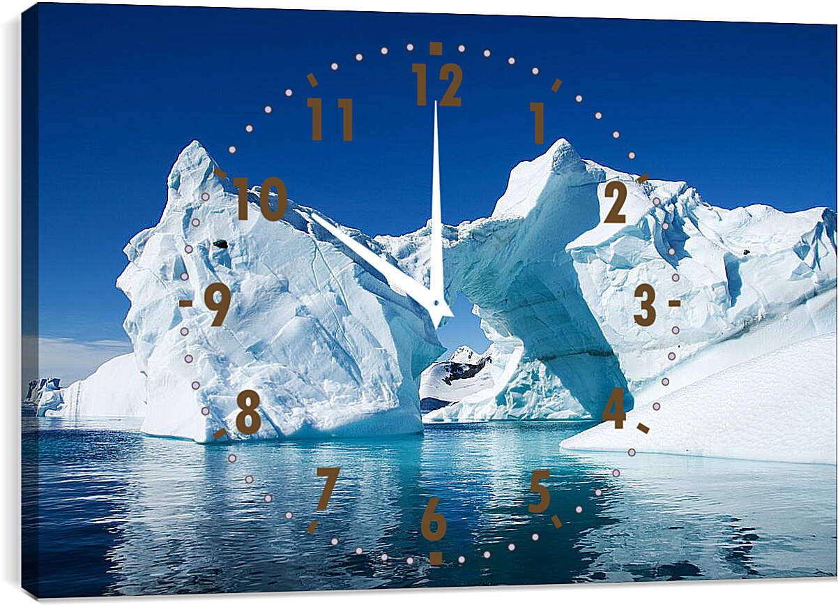 Часы картина - Арка из айсбергов
