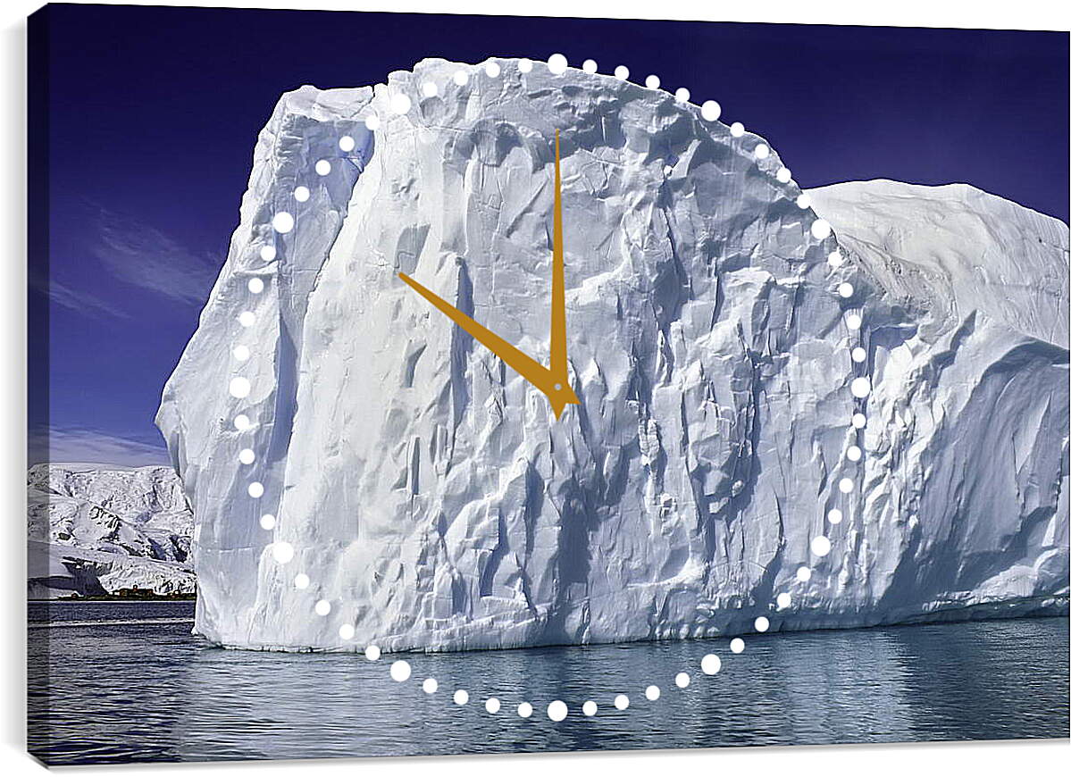 Часы картина - Стена из айсберга
