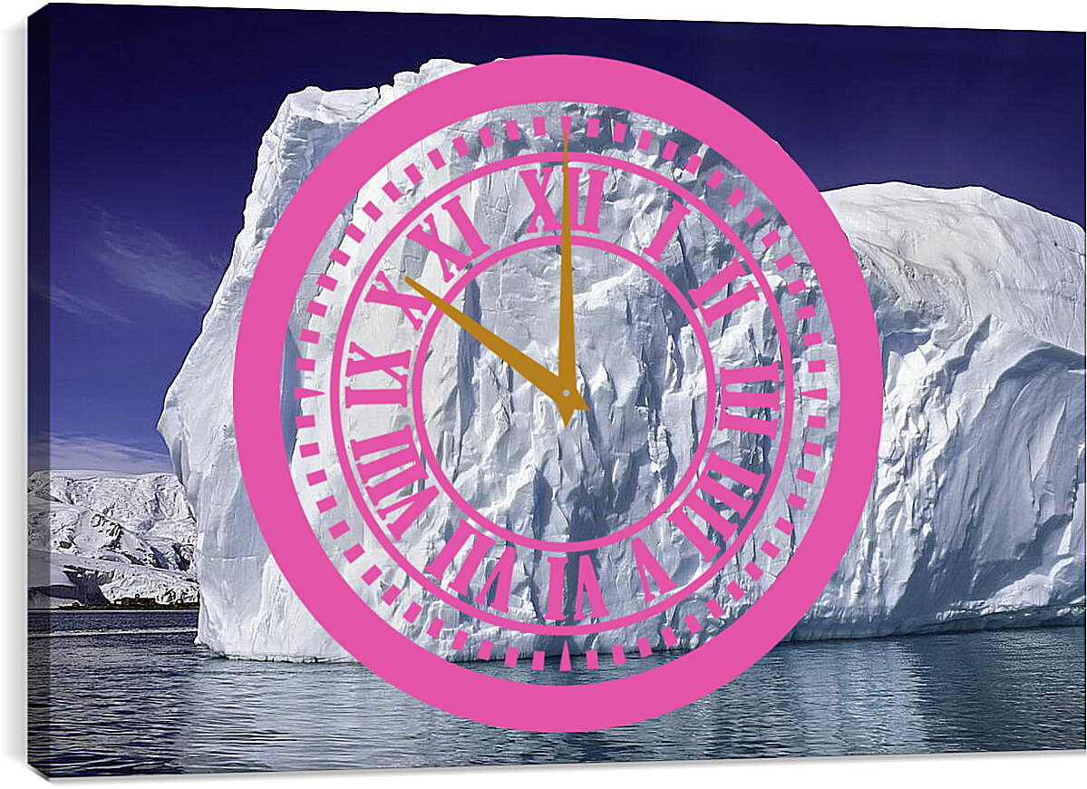 Часы картина - Стена из айсберга
