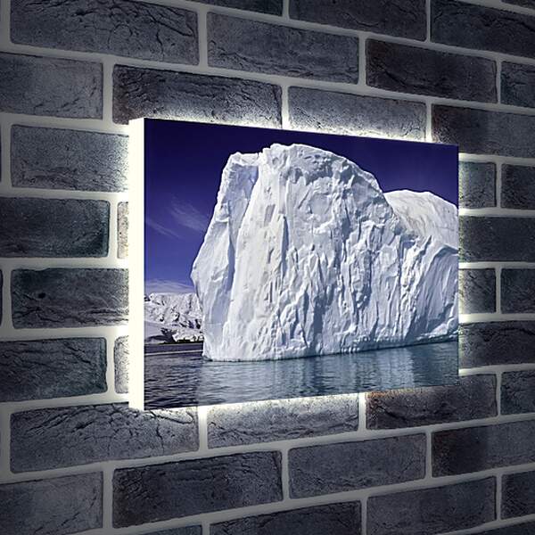 Лайтбокс световая панель - Стена из айсберга
