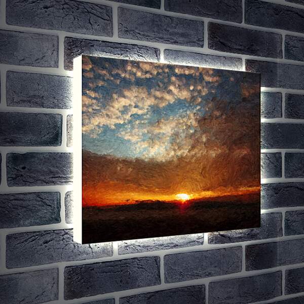 Лайтбокс световая панель - Картина закат
