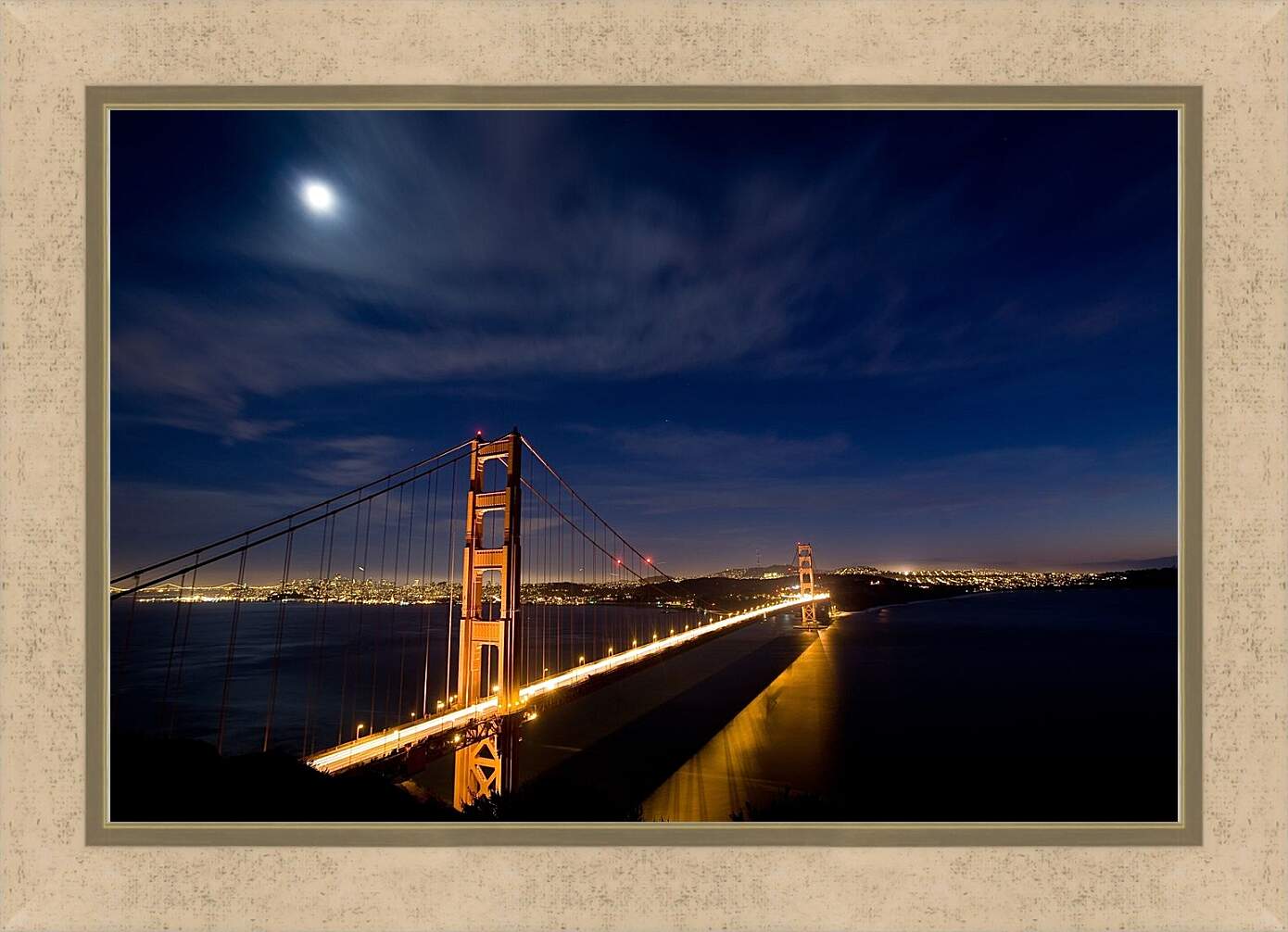 Картина в раме - Мост "Золотые ворота" Сан-Франциско. США