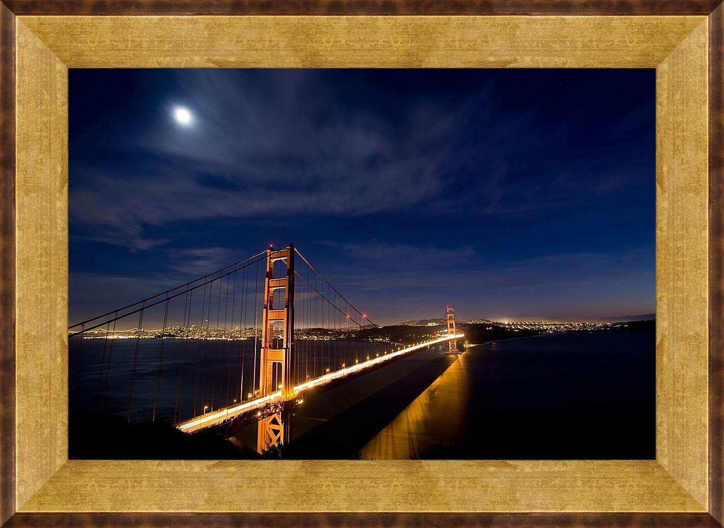 Картина в раме - Мост "Золотые ворота" Сан-Франциско. США