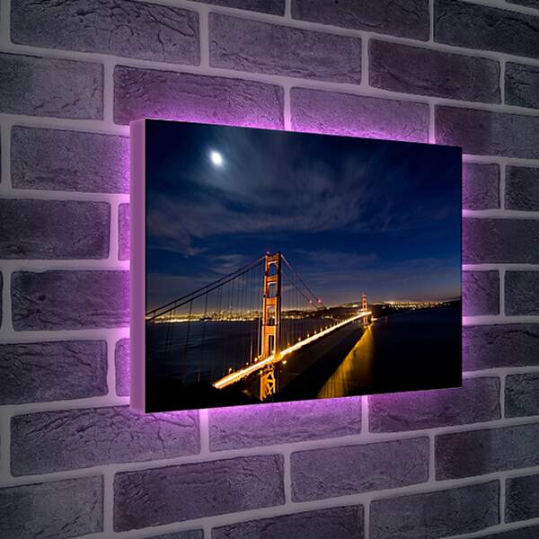 Лайтбокс световая панель - Мост "Золотые ворота" Сан-Франциско. США