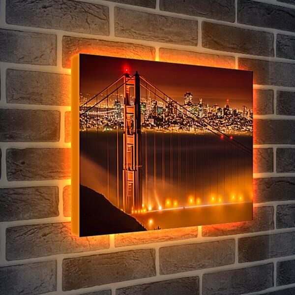 Лайтбокс световая панель - Мост Золотые Ворота. Сан Франциско