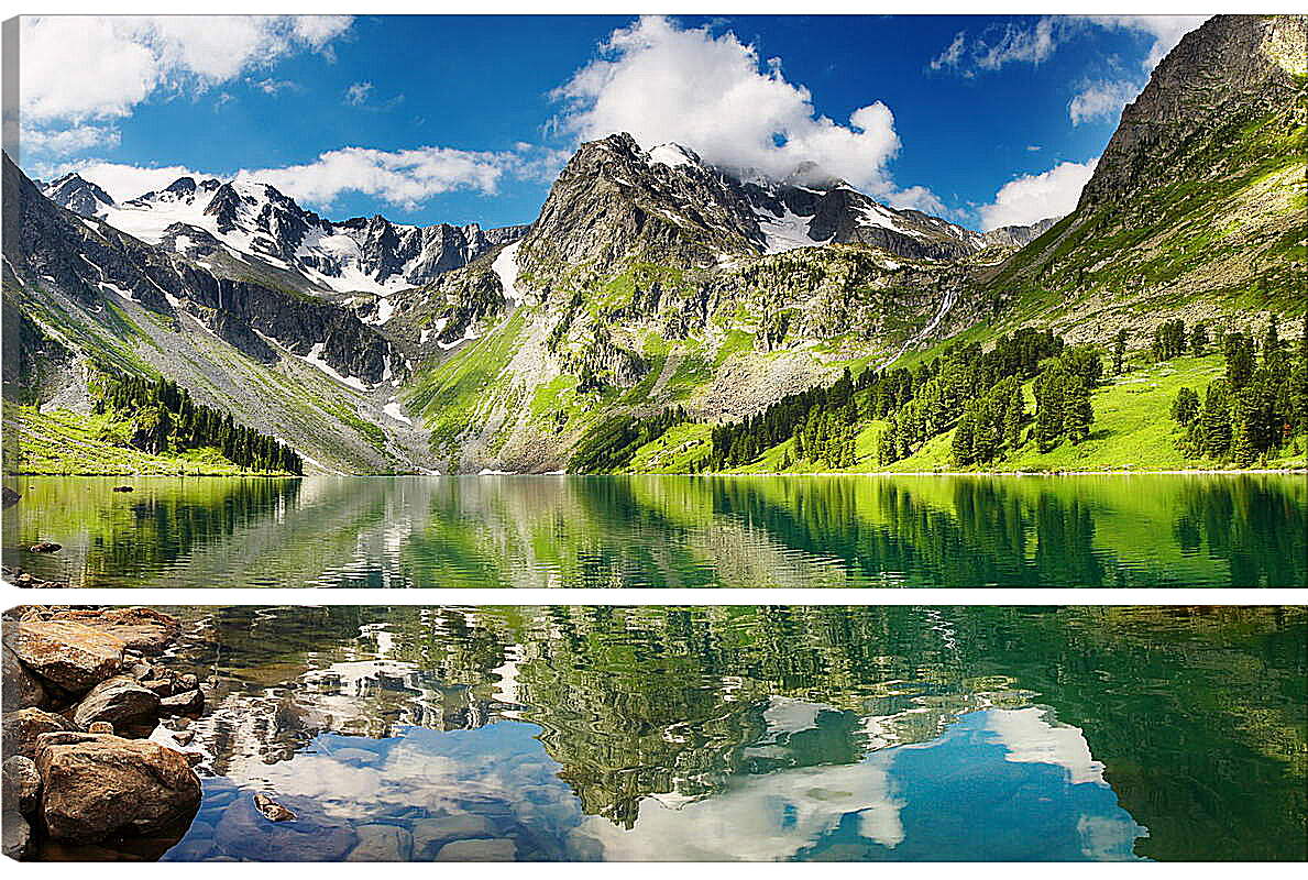 Модульная картина - Озеро в горах