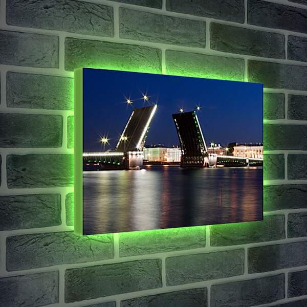 Лайтбокс световая панель - Разводные мосты Санкт-Петербурга