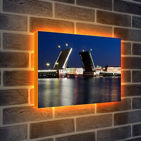 Лайтбокс световая панель - Разводные мосты Санкт-Петербурга