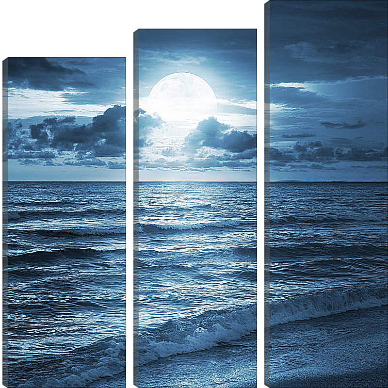 Модульная картина - Луна над морем
