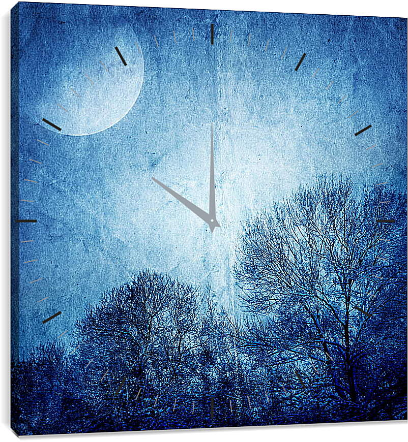 Часы картина - Луна рисунок
