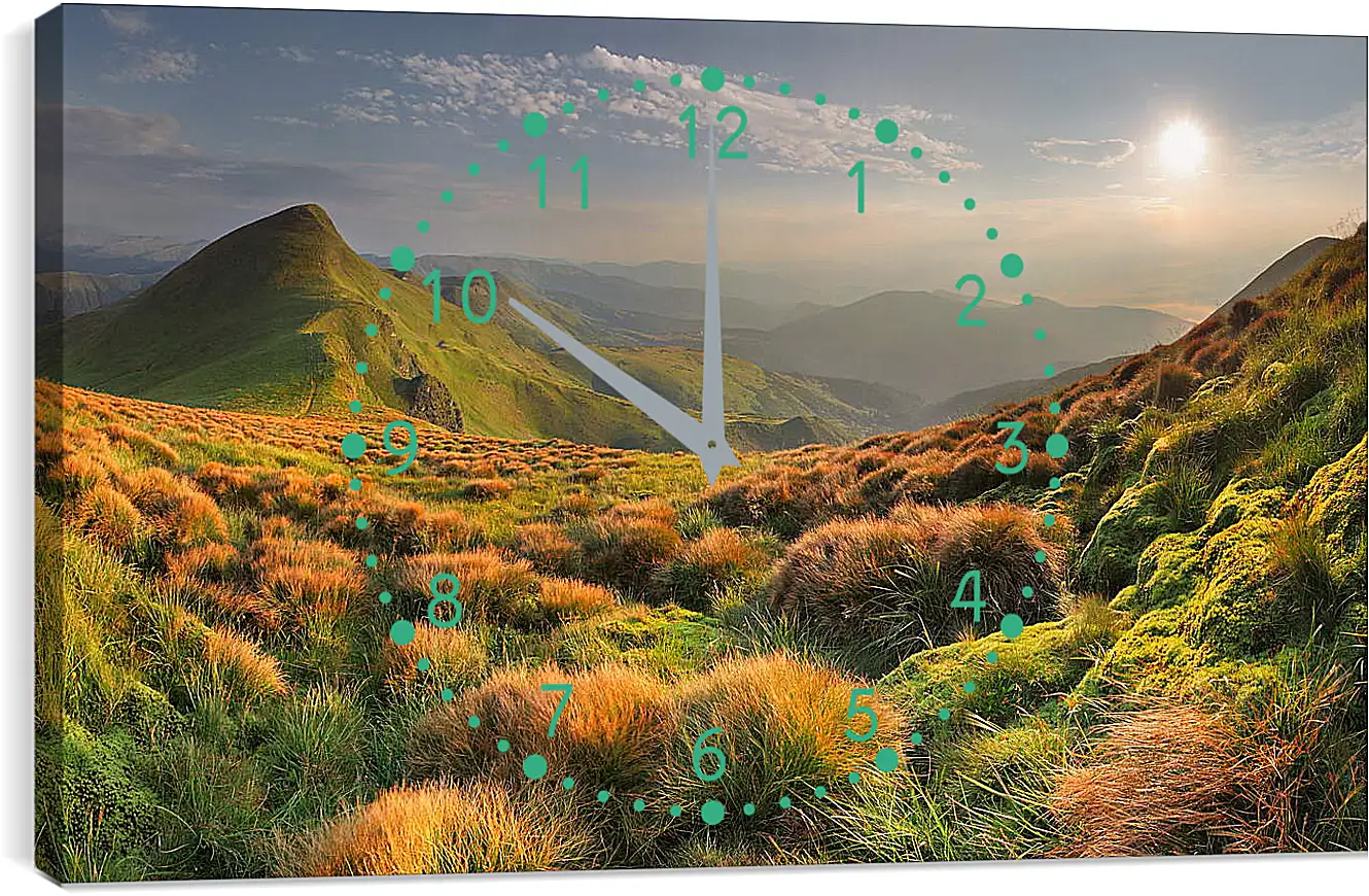 Часы картина - Осень в горах